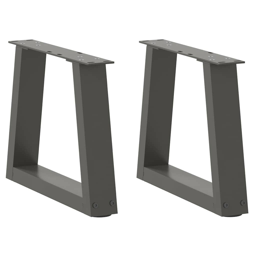Salongbordben V-formet 2 stk antrasitt 40x(30-31,3) cm stål vidaXL