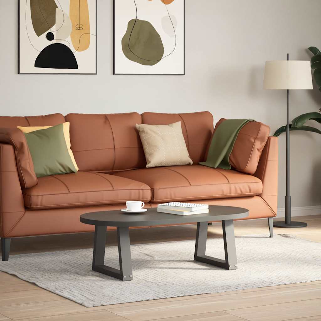 Salongbordben V-formet 2 stk antrasitt 40x(30-31,3) cm stål vidaXL