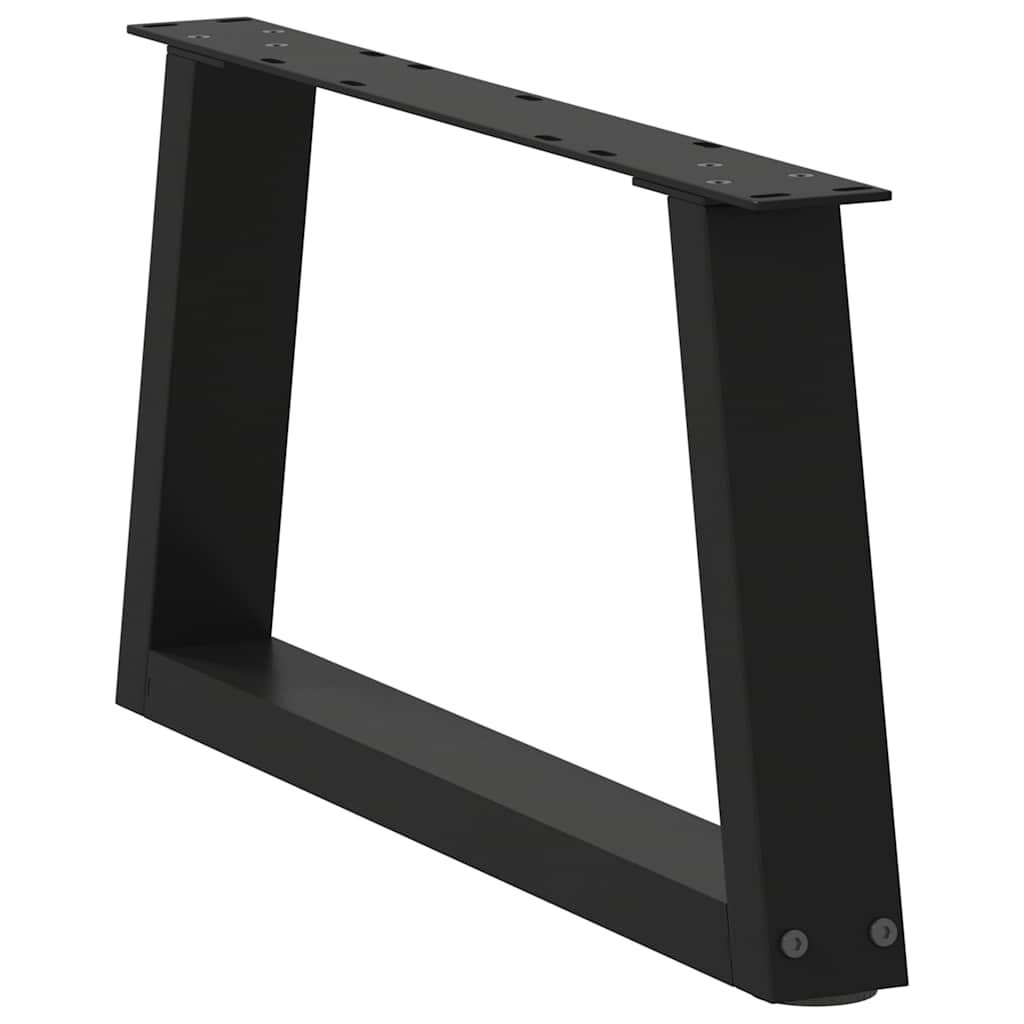 Salongbordben V-formet 2 stk svart 50x(30-31,3) cm stål