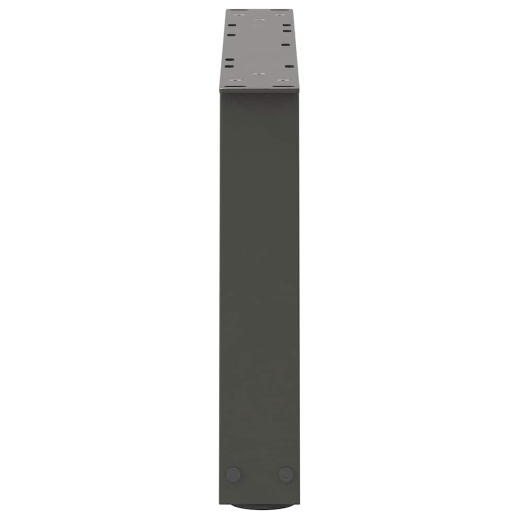 Salongbordben V-formet 2 stk antrasitt 50x(30-31,3) cm stål
