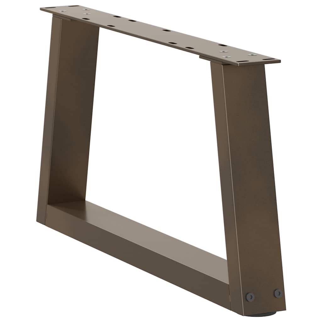 Salongbordben V-formet 2 stk naturstål 50x(30-31,3) cm stål