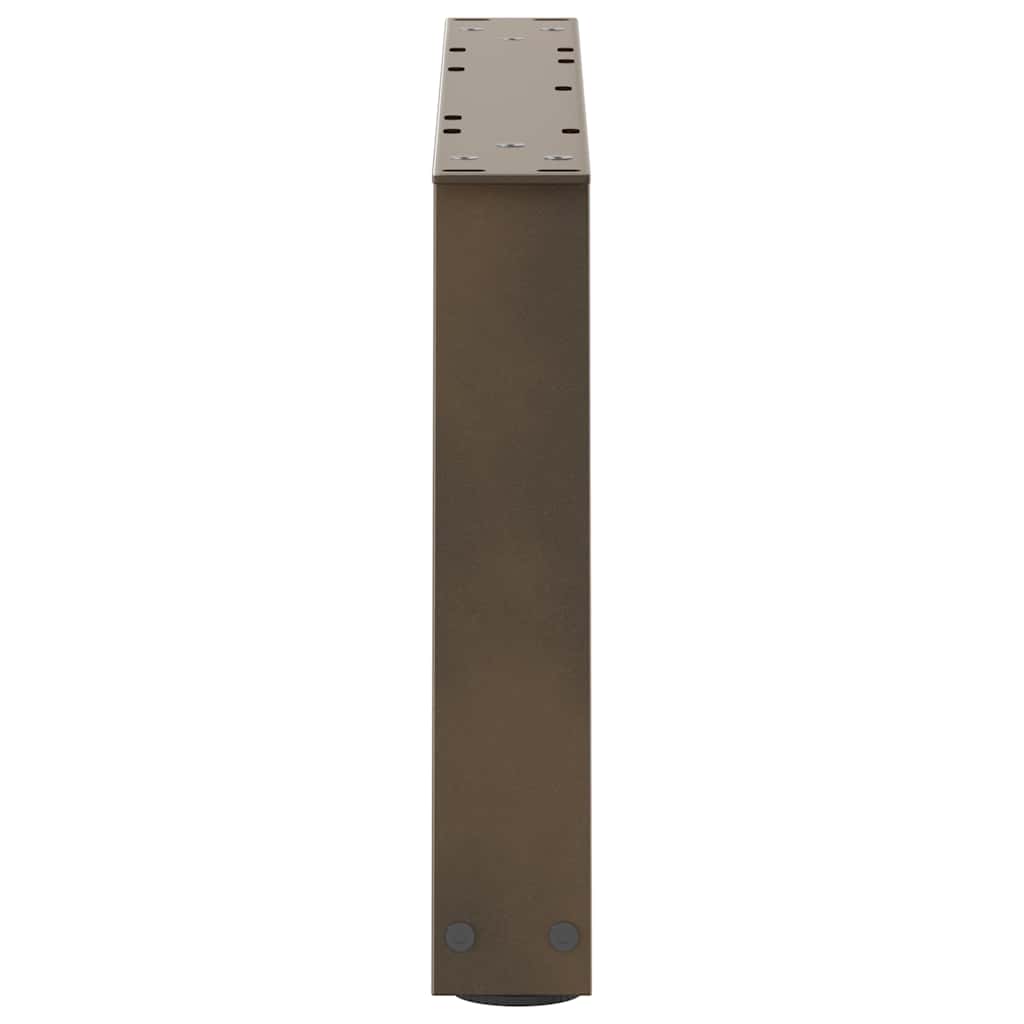 Salongbordben V-formet 2 stk naturstål 50x(30-31,3) cm stål