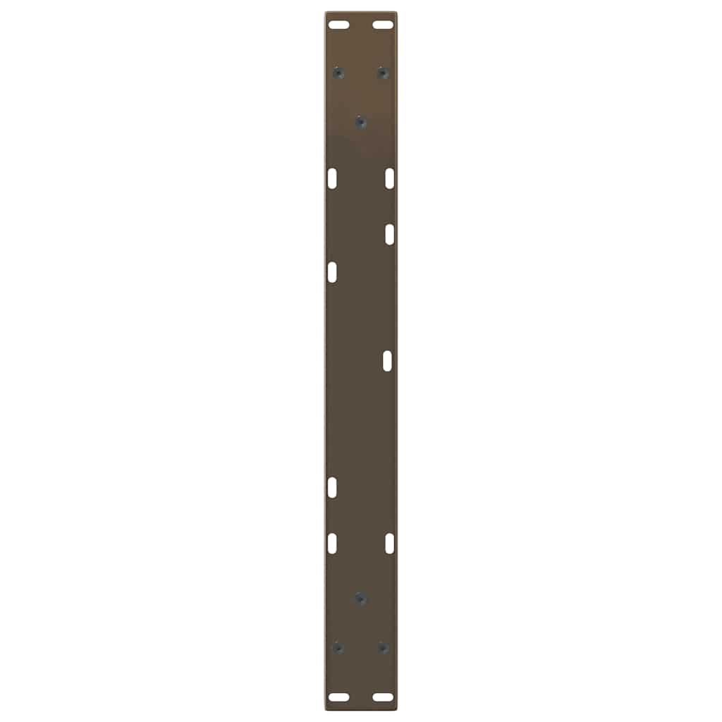 Salongbordben V-formet 2 stk naturstål 50x(30-31,3) cm stål