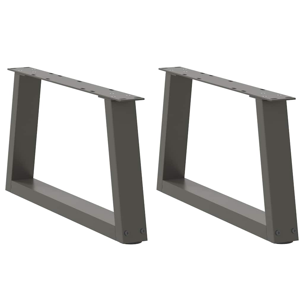 Salongbordben V-formet 2 stk antrasitt 60 x (30-31,3) cm stål
