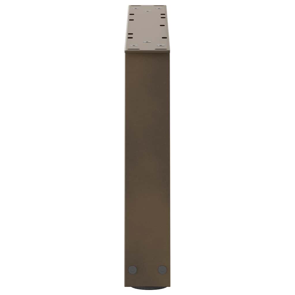 Salongbordben V-formet 2 stk naturstål 60 x (30-31,3) cm stål