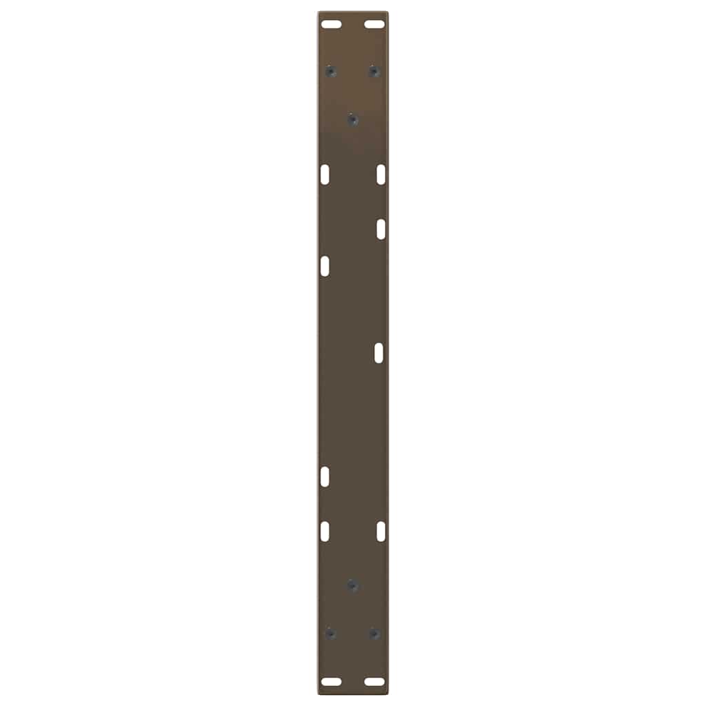 Salongbordben V-formet 2 stk naturstål 60 x (30-31,3) cm stål