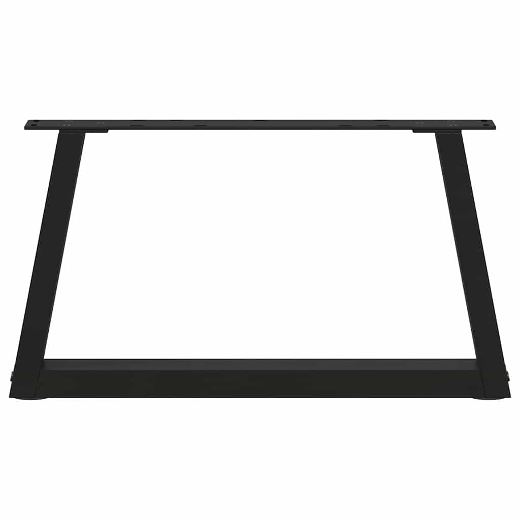 Salongbordben V-formet 2 stk svart 70 x (30-31,3) cm stål