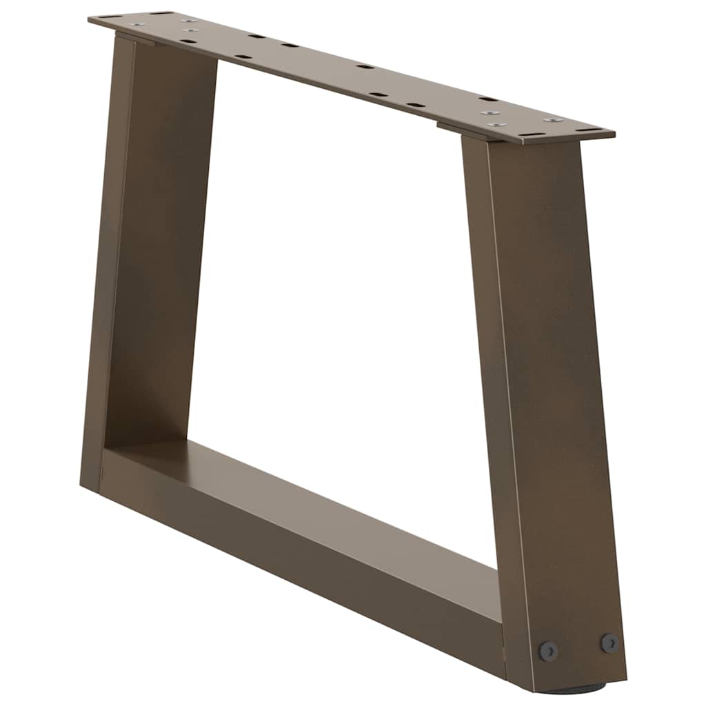 Salongbordben V-formet 2 stk naturstål 70 x (30-31,3) cm stål