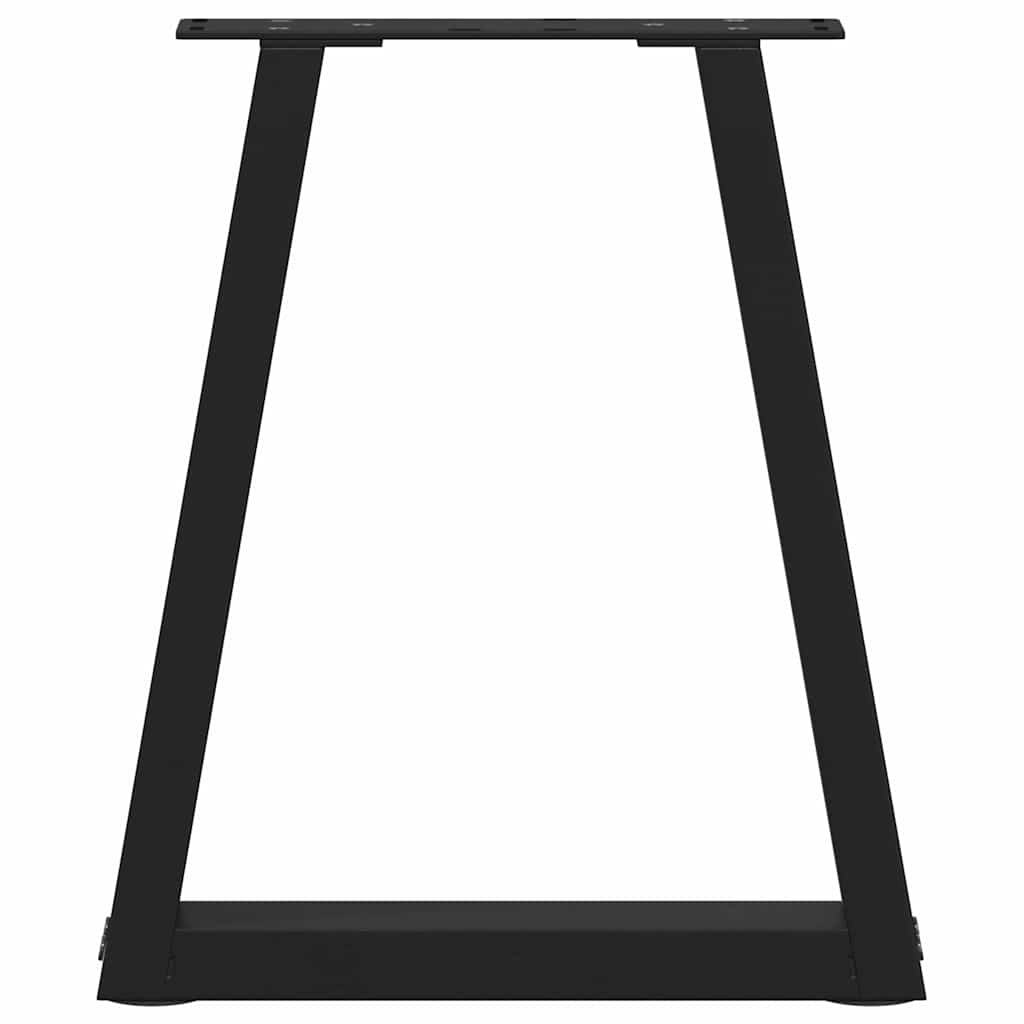 Salongbordben V-formet 2 stk svart 38 x (42-43,3) cm stål
