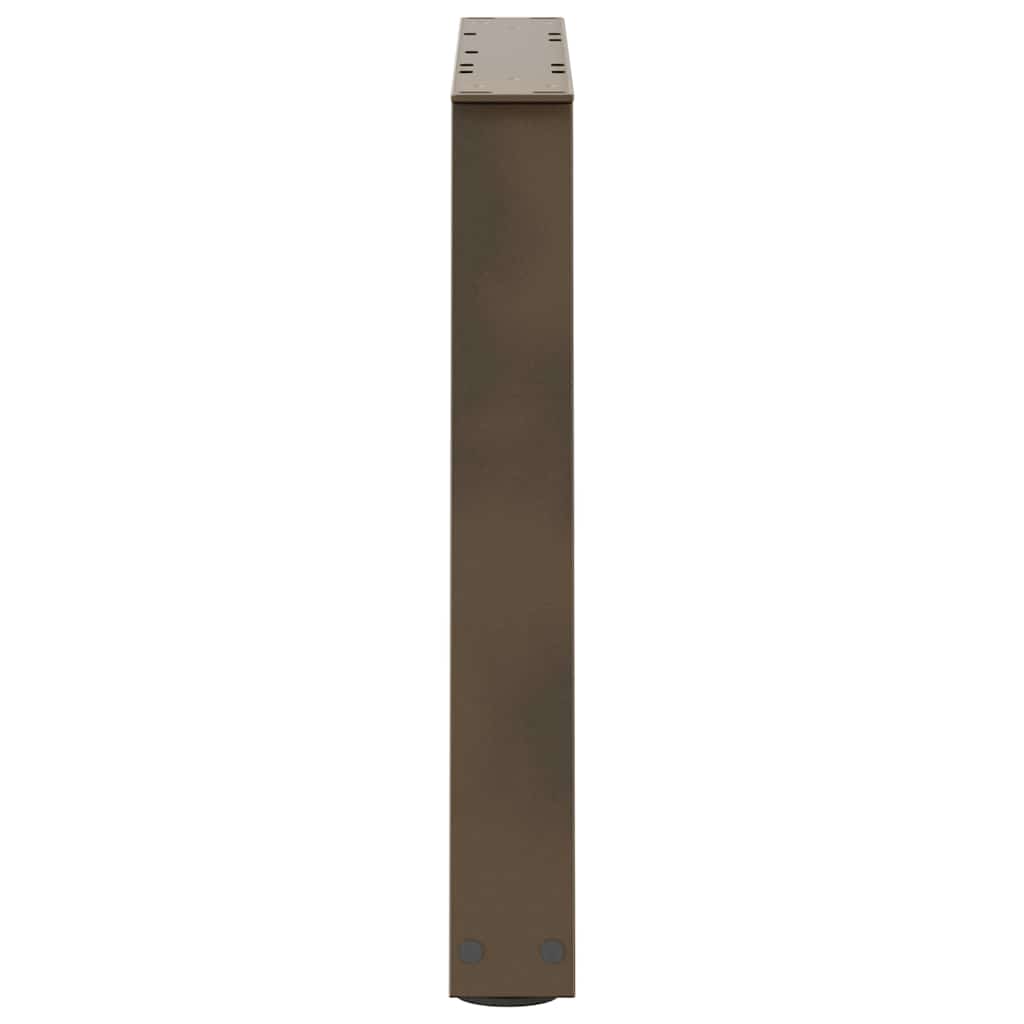 Salongbordben V-formet 2 stk naturstål 50x(42-43,3) cm stål