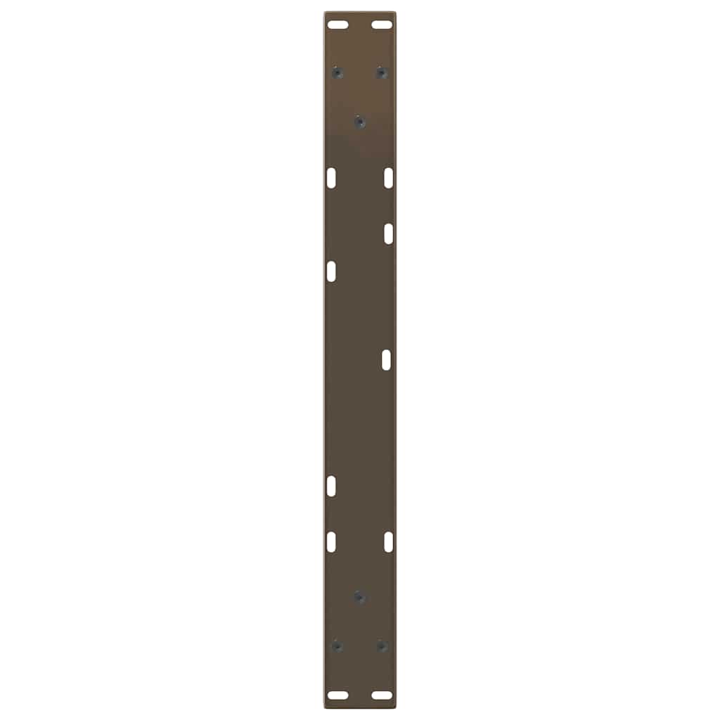 Salongbordben V-formet 2 stk naturstål 50x(42-43,3) cm stål