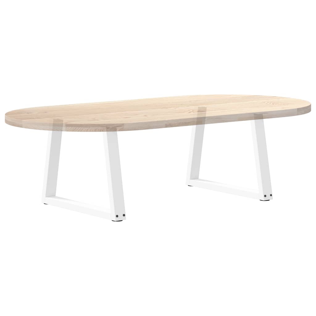 Salongbordben V-formet 2 stk hvit 60 x (42-43,3) cm stål
