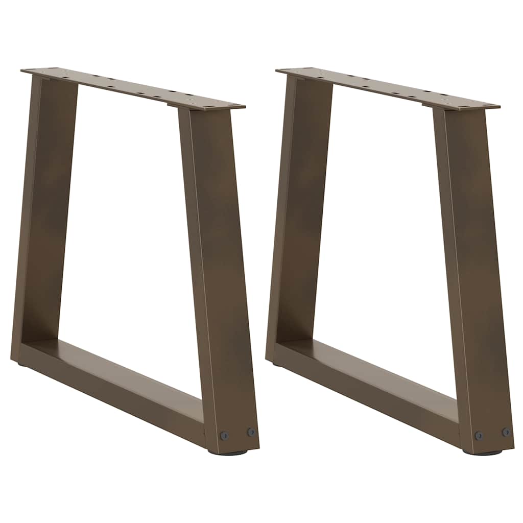 Salongbordben V-formet 2 stk naturstål 60 x (42-43,3) cm stål