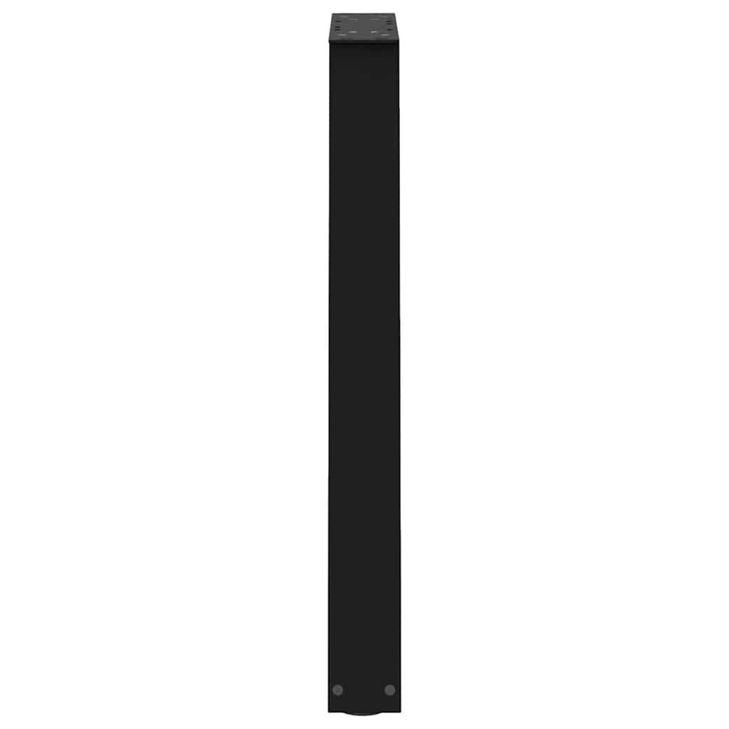 Spisebordben V-formet 2 stk svart 50x(72-73,3) cm stål