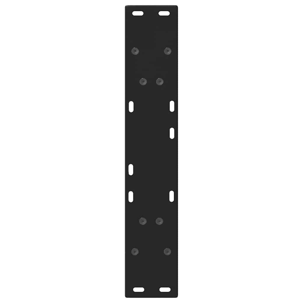 Spisebordben V-formet 2 stk svart 60 x (72-73,3) cm stål