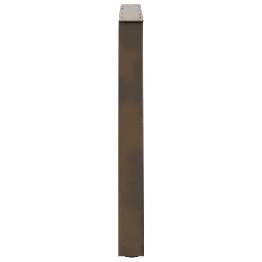 Spisebordben V-formet 2 stk naturstål 90 x (72-73,3) cm stål