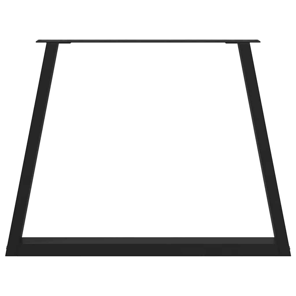 Spisebordben V-formet 2 stk svart 100x(72-73,3) cm stål