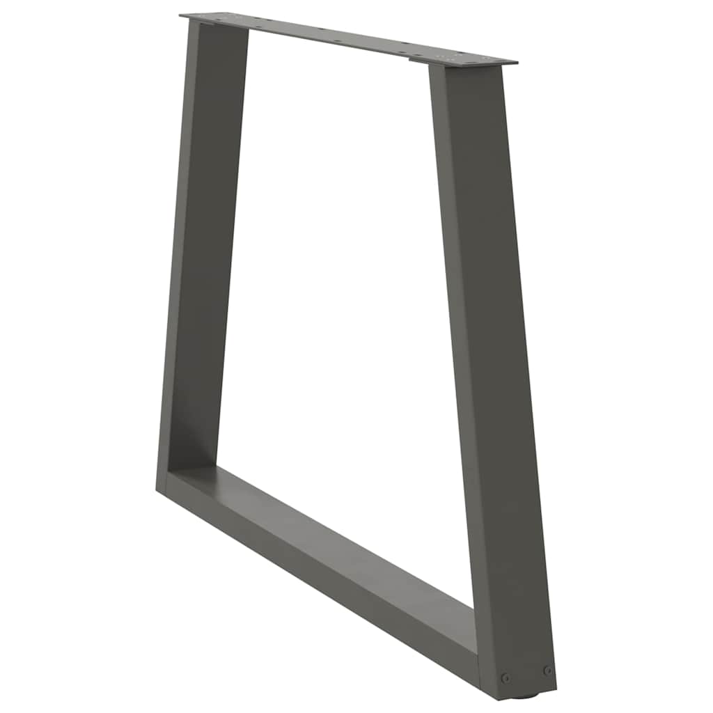 Spisebordben V-formet 2 stk antrasitt 100x(72-73,3) cm stål