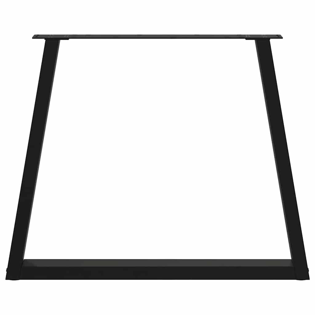 Spisebordben V-formet 3 stk svart 70 x (72-73,3) cm stål