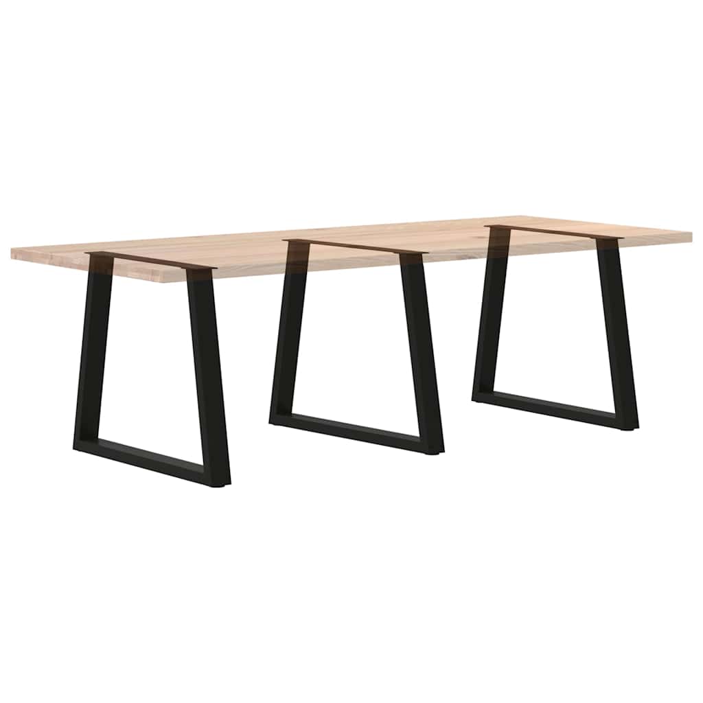 Spisebordben V-formet 3 stk svart 70 x (72-73,3) cm stål