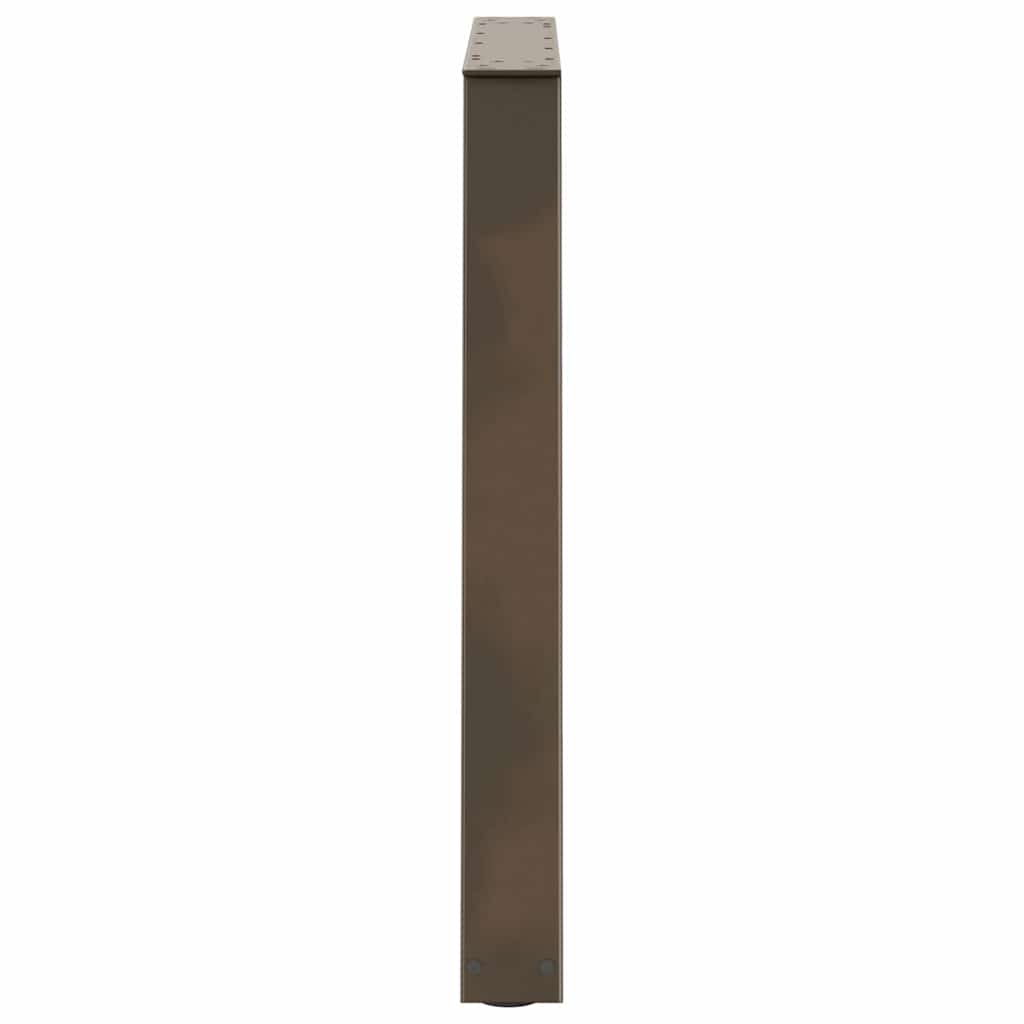 Spisebordben V-formet 3 stk naturstål 70 x (72-73,3) cm stål