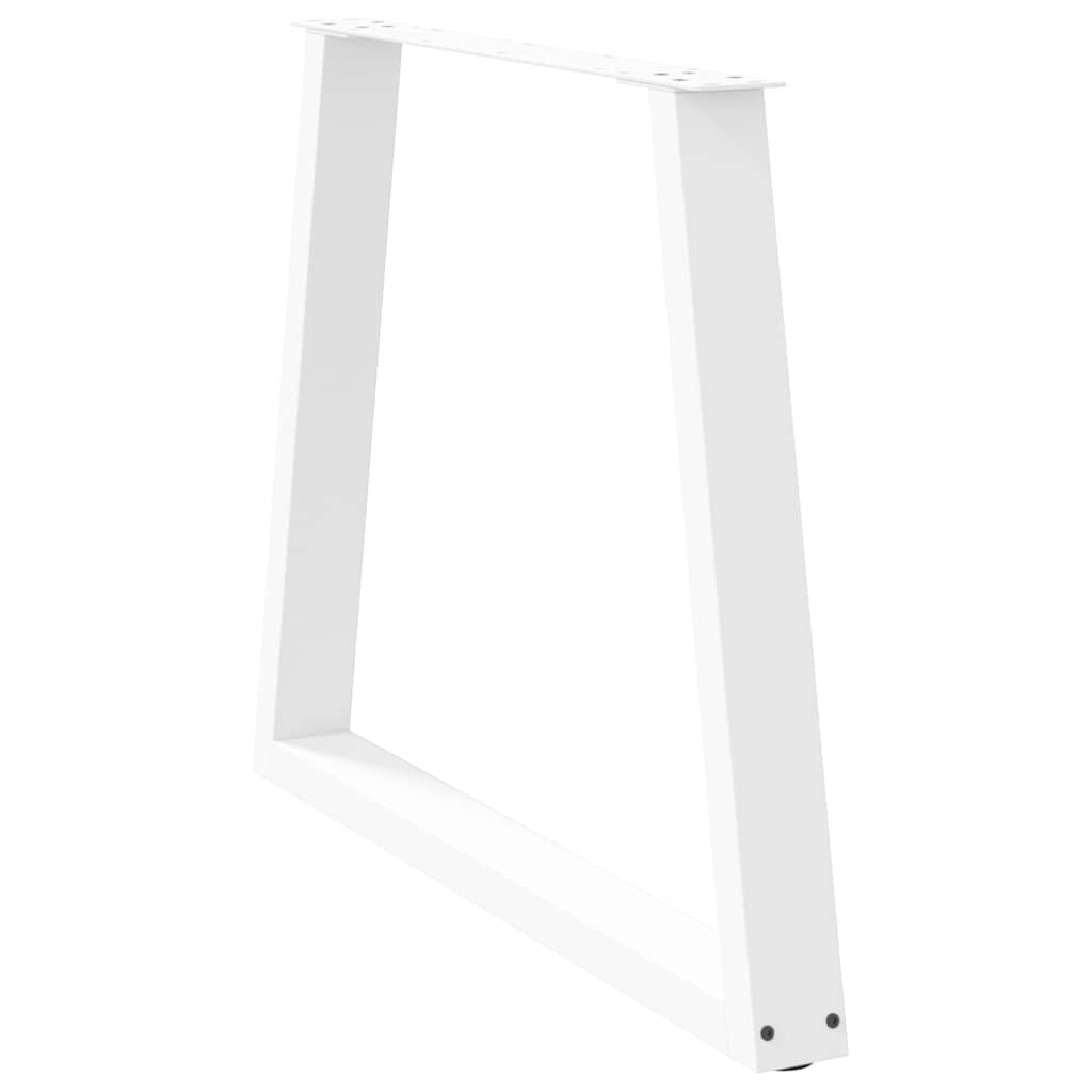 Spisebordben V-formet 3 stk hvit 80 x (72-73,3) cm stål