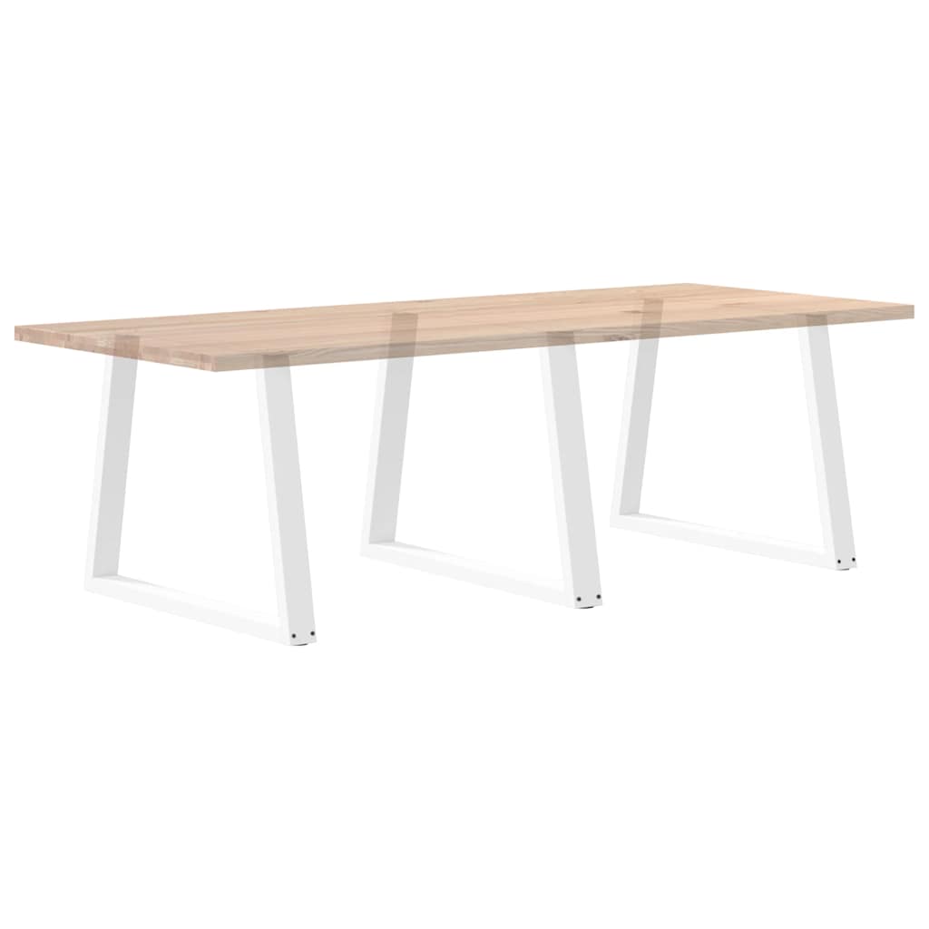 Spisebordben V-formet 3 stk hvit 90 x (72-73,3) cm stål