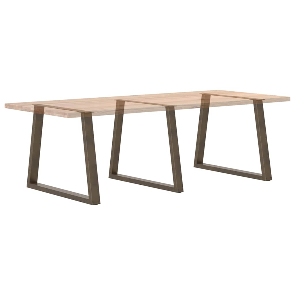 Spisebordben V-formet 3 stk naturstål 90 x (72-73,3) cm stål