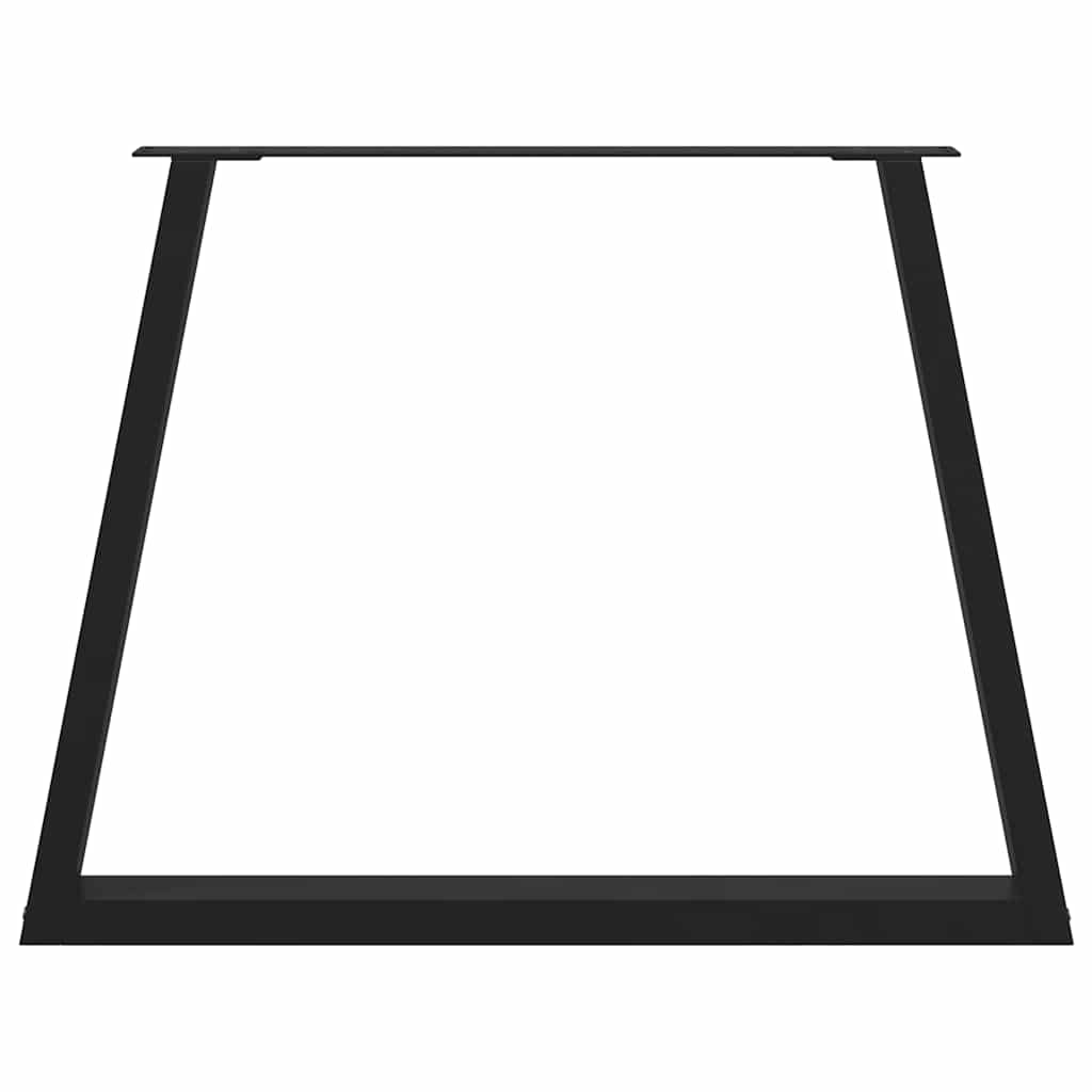Spisebordben V-formet 3 stk svart 100x(72-73,3) cm stål
