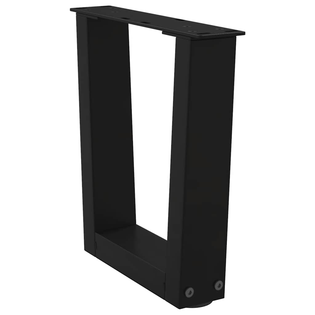 Salongbordben V-formet 2 stk svart 30x(30-31,3) cm stål