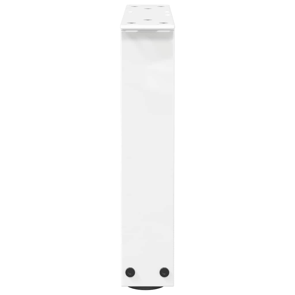 Salongbordben V-formet 2 stk hvit 30x(30-31,3) cm stål