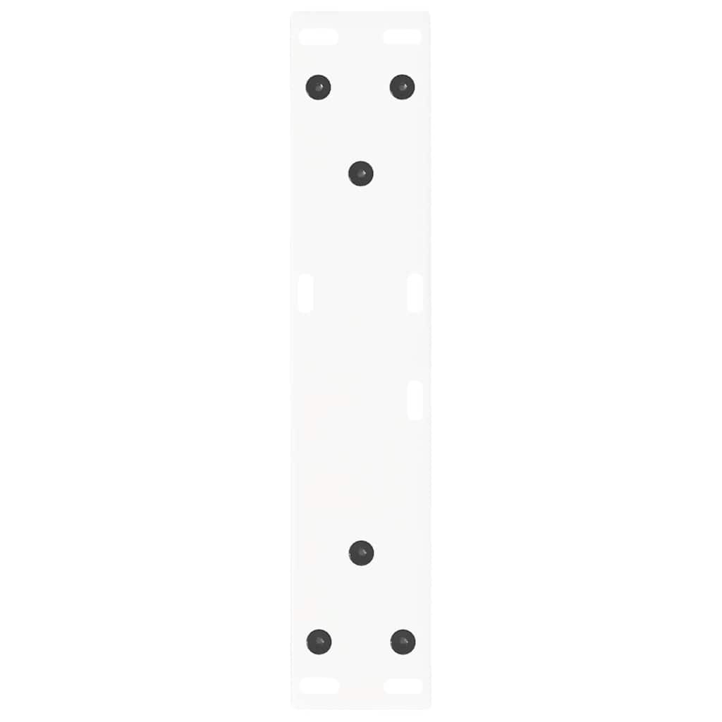 Salongbordben V-formet 2 stk hvit 30x(30-31,3) cm stål