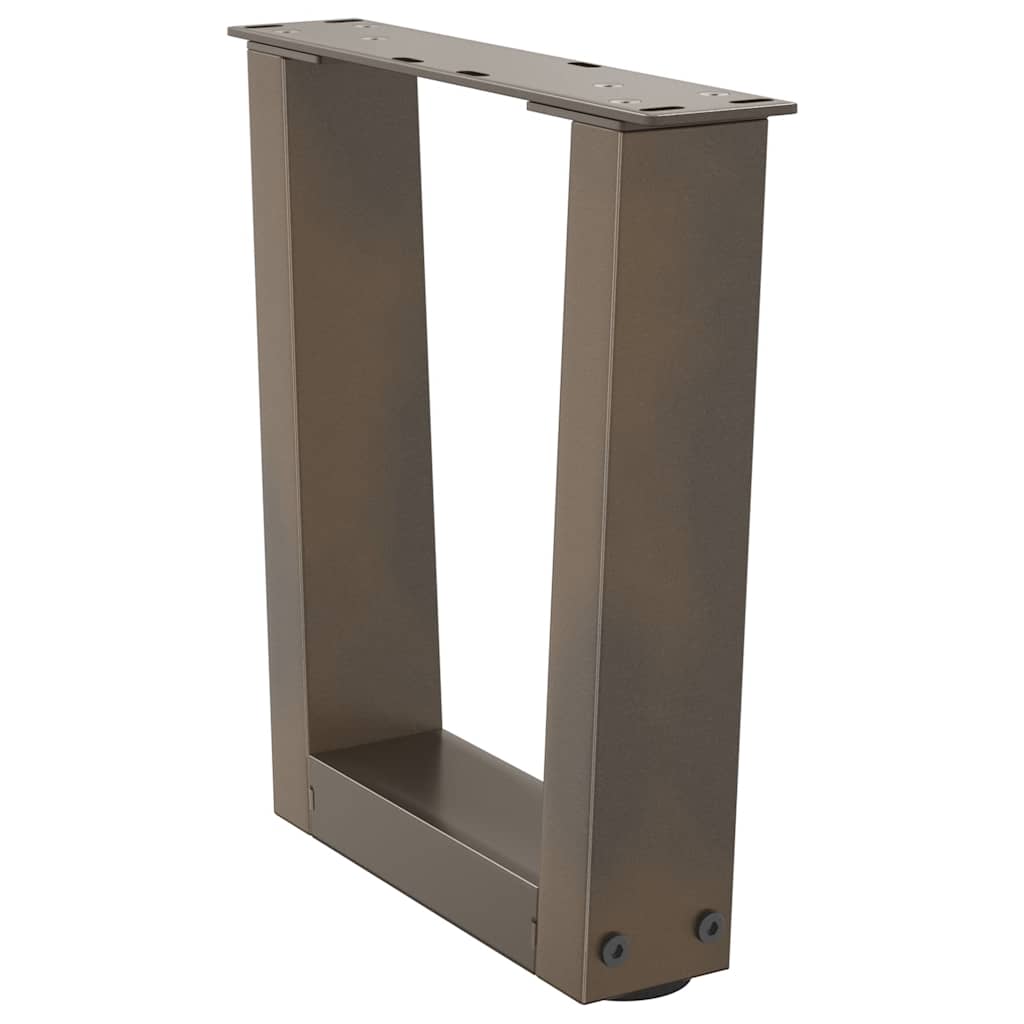 Salongbordben V-formet 2 stk naturstål 30x(30-31,3) cm stål