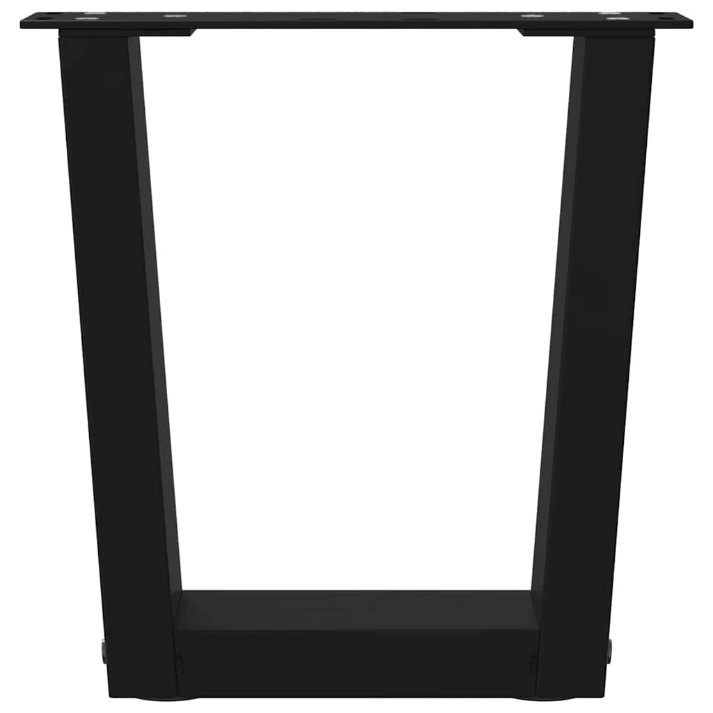 Salongbordben V-formet 2 stk svart 40x(30-31,3) cm stål