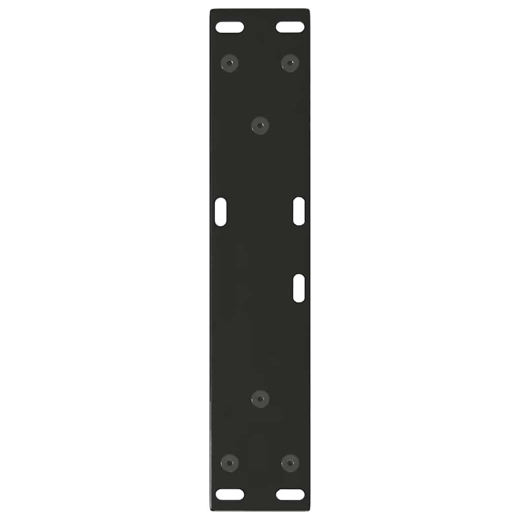 Salongbordben V-formet 2 stk svart 40x(30-31,3) cm stål