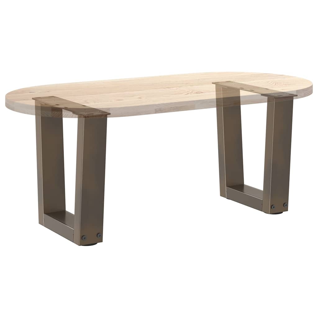 Salongbordben V-formet 2 stk naturstål 40x(30-31,3) cm stål