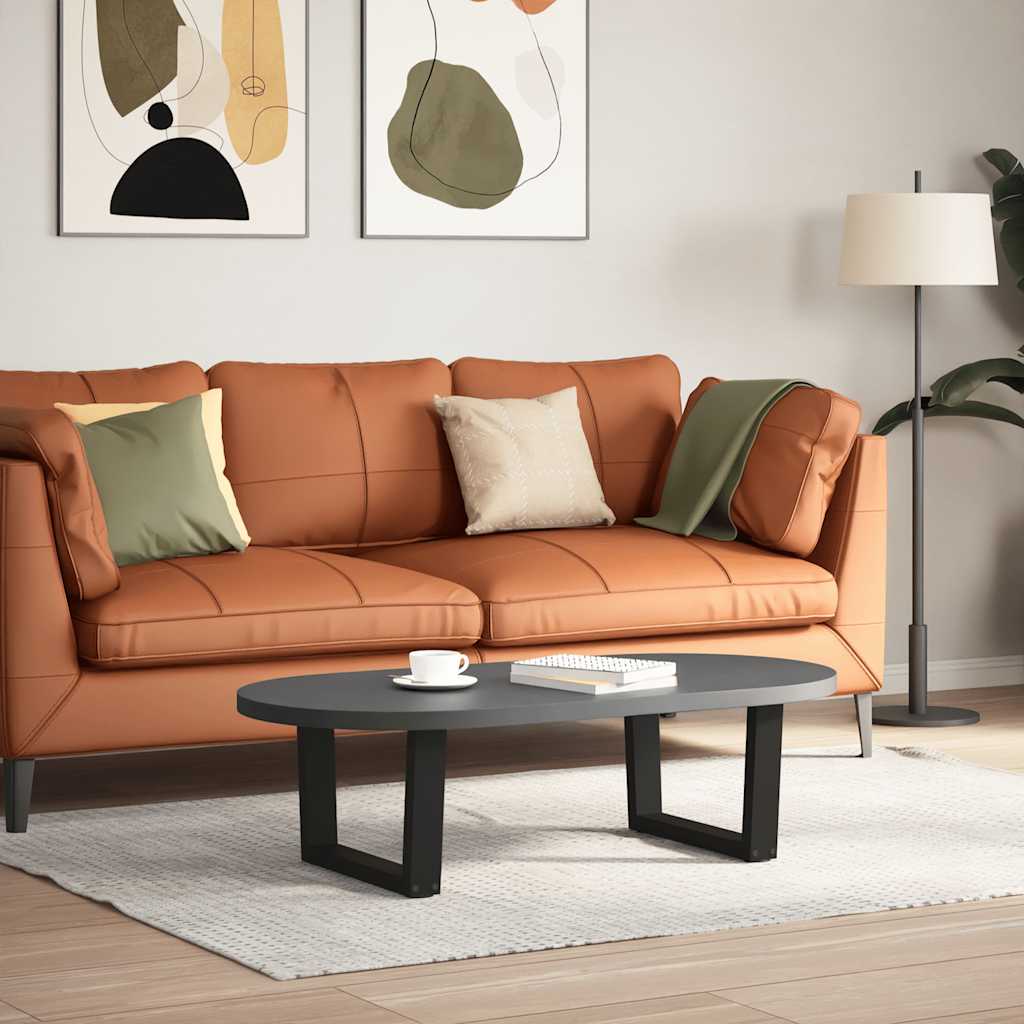 Salongbordben V-formet 2 stk svart 50x(30-31,3) cm stål