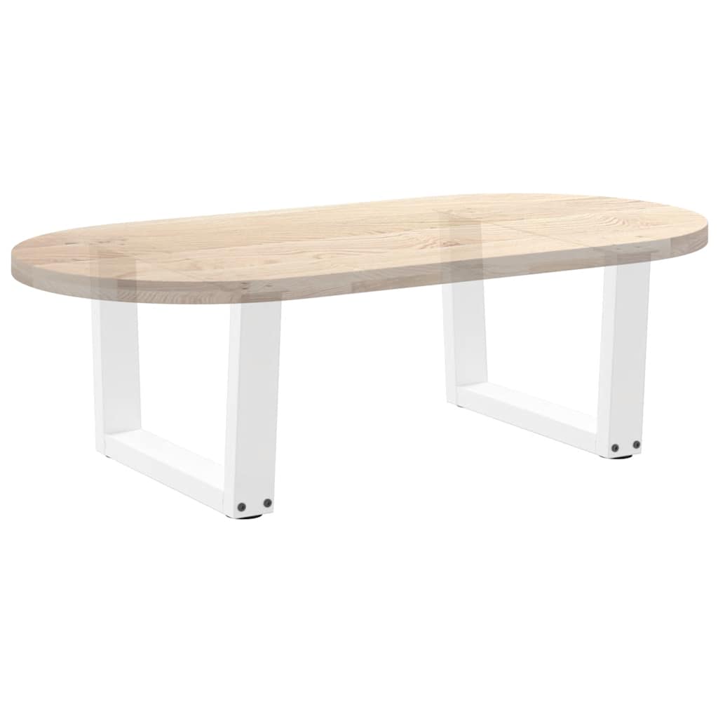 Salongbordben V-formet 2 stk hvit 50x(30-31,3) cm stål