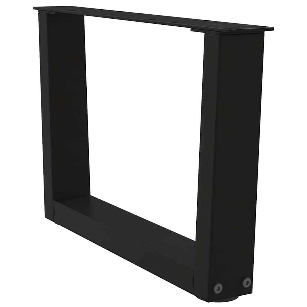 Salongbordben V-formet 2 stk svart 60 x (30-31,3) cm stål