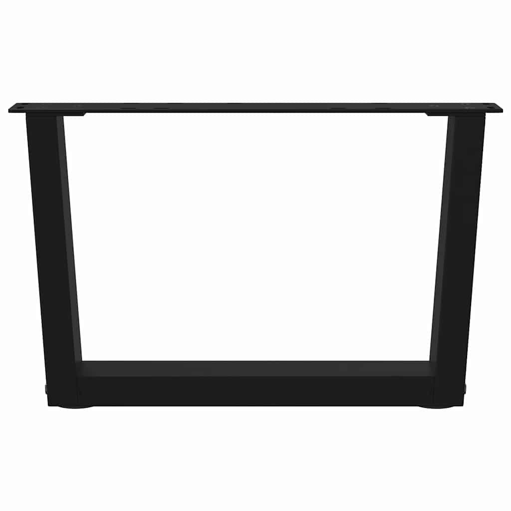 Salongbordben V-formet 2 stk svart 60 x (30-31,3) cm stål