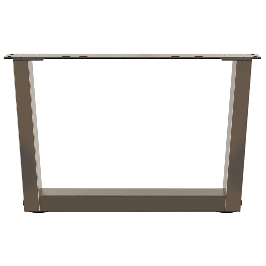 Salongbordben V-formet 2 stk naturstål 60 x (30-31,3) cm stål
