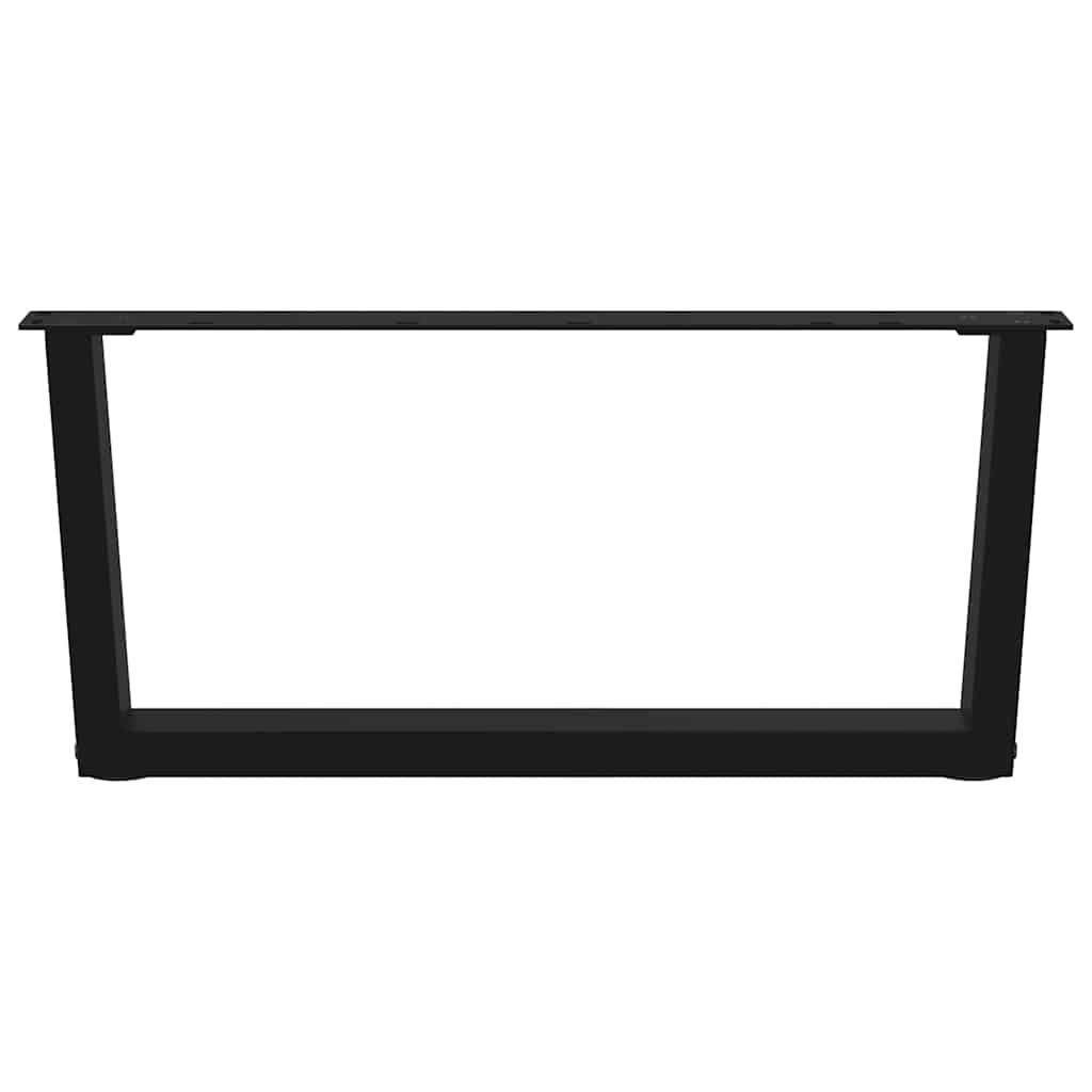 Salongbordben V-formet 2 stk svart 70 x (30-31,3) cm stål