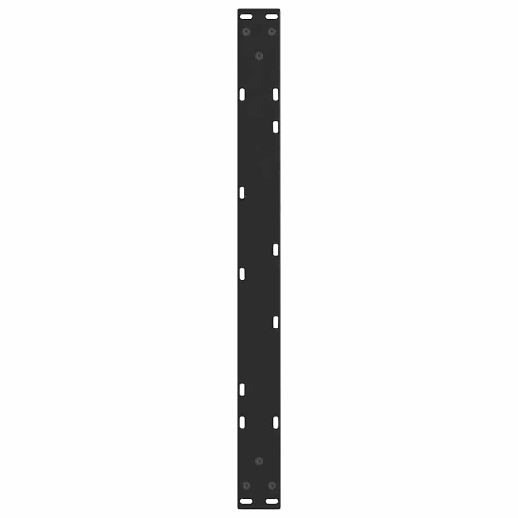 Salongbordben V-formet 2 stk svart 70 x (30-31,3) cm stål