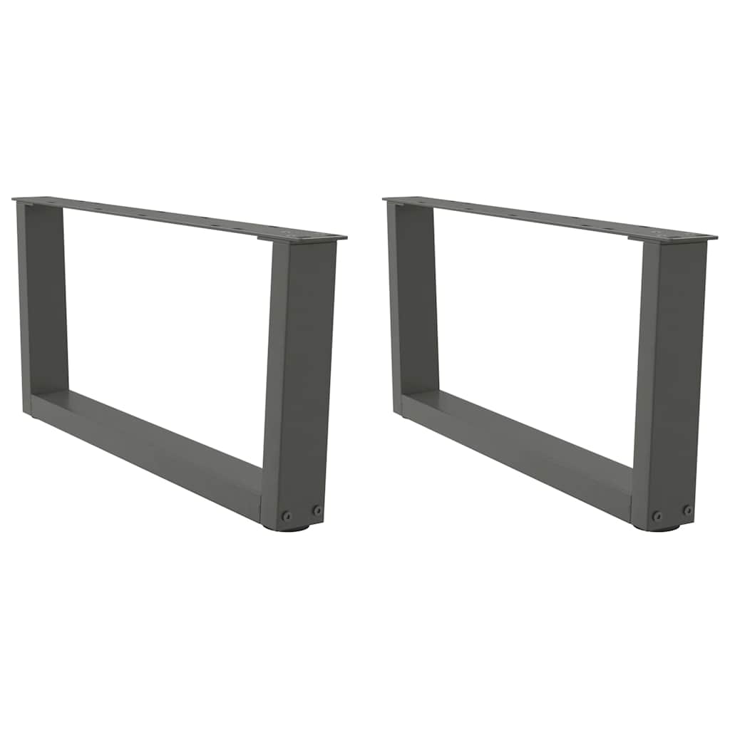 Salongbordben V-formet 2 stk antrasitt 70 x (30-31,3) cm stål