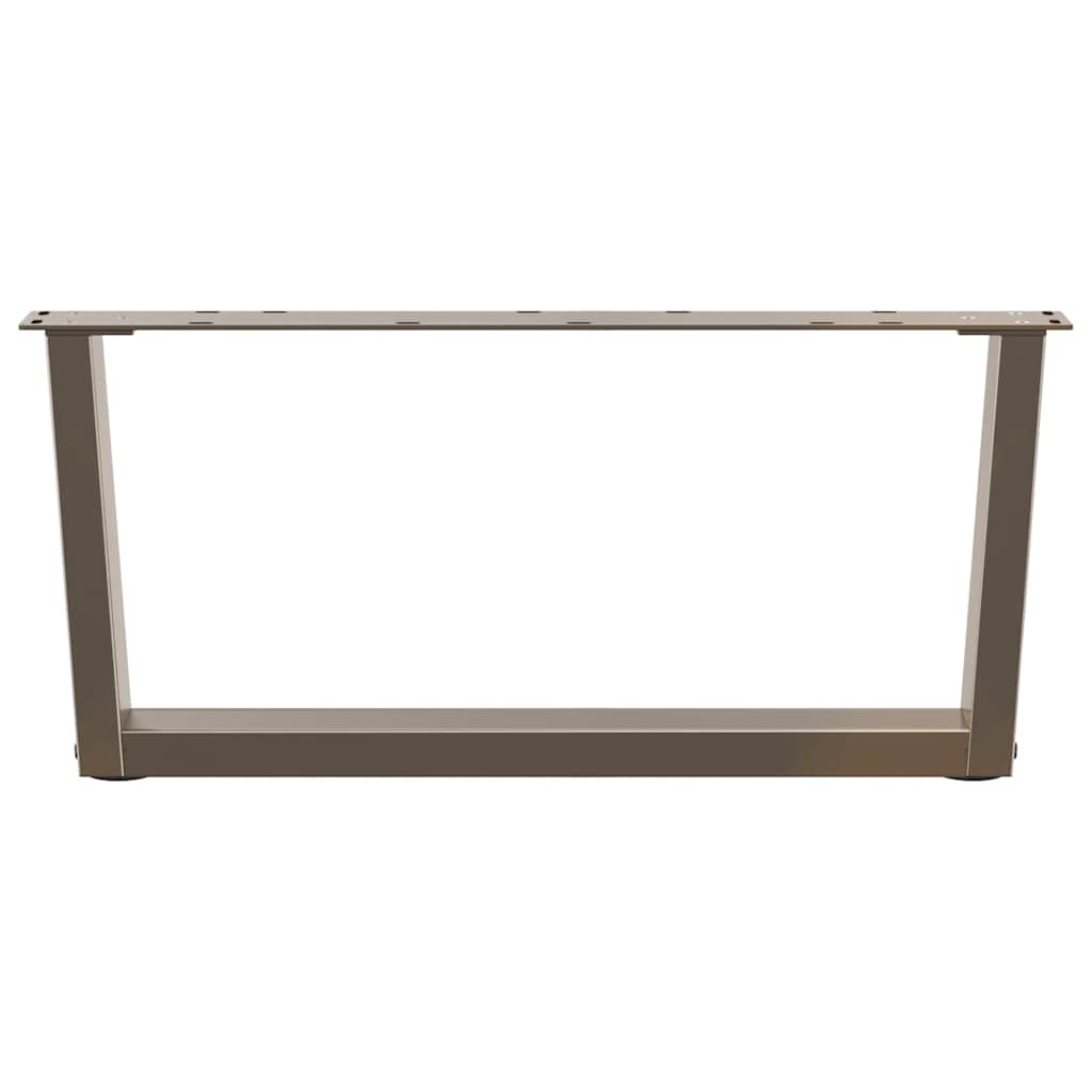 Salongbordben V-formet 2 stk naturstål 70 x (30-31,3) cm stål