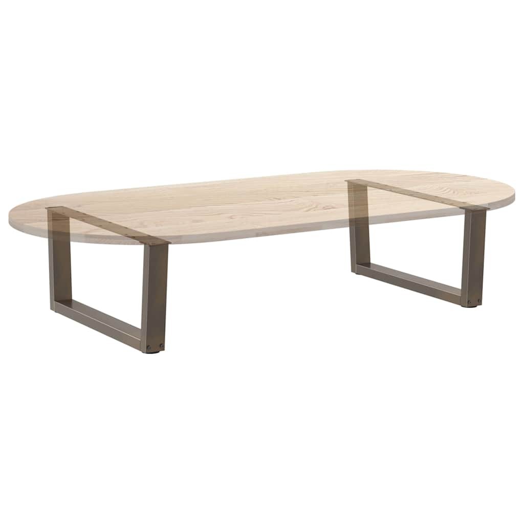 Salongbordben V-formet 2 stk naturstål 70 x (30-31,3) cm stål