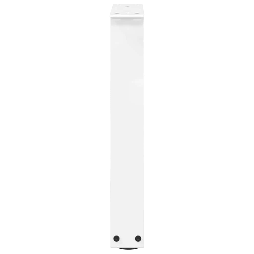 Salongbordben V-formet 2 stk hvit 38 x (42-43,3) cm stål