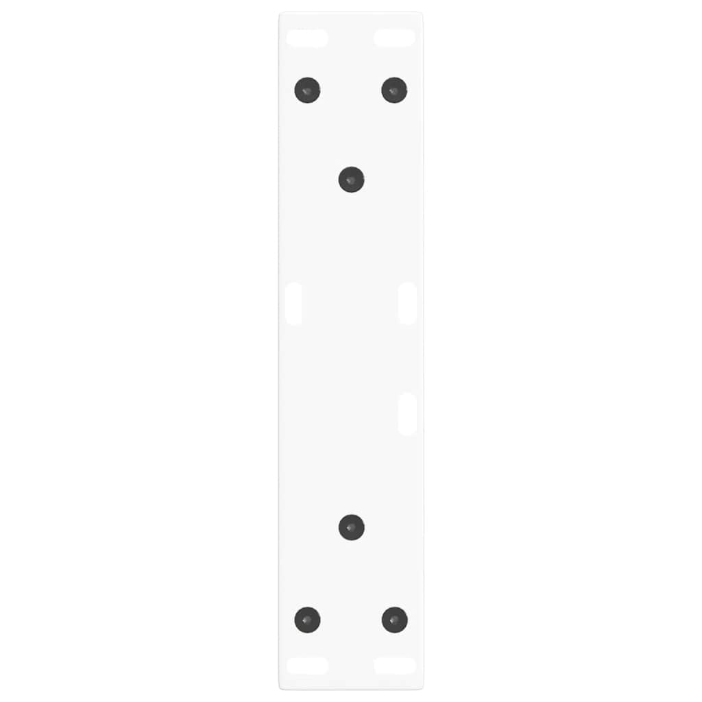 Salongbordben V-formet 2 stk hvit 38 x (42-43,3) cm stål