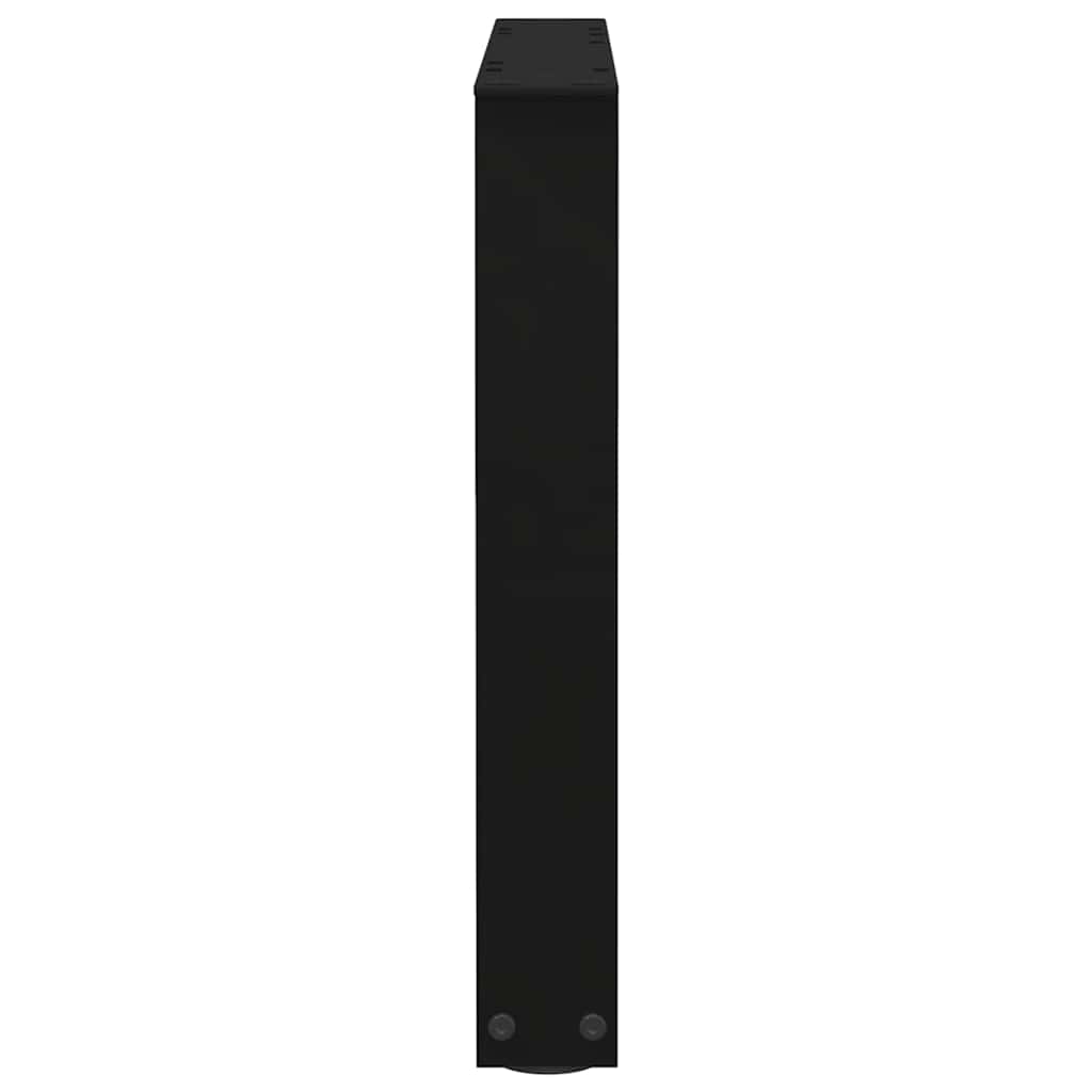 Salongbordben V-formet 2 stk svart 50x(42-43,3) cm stål