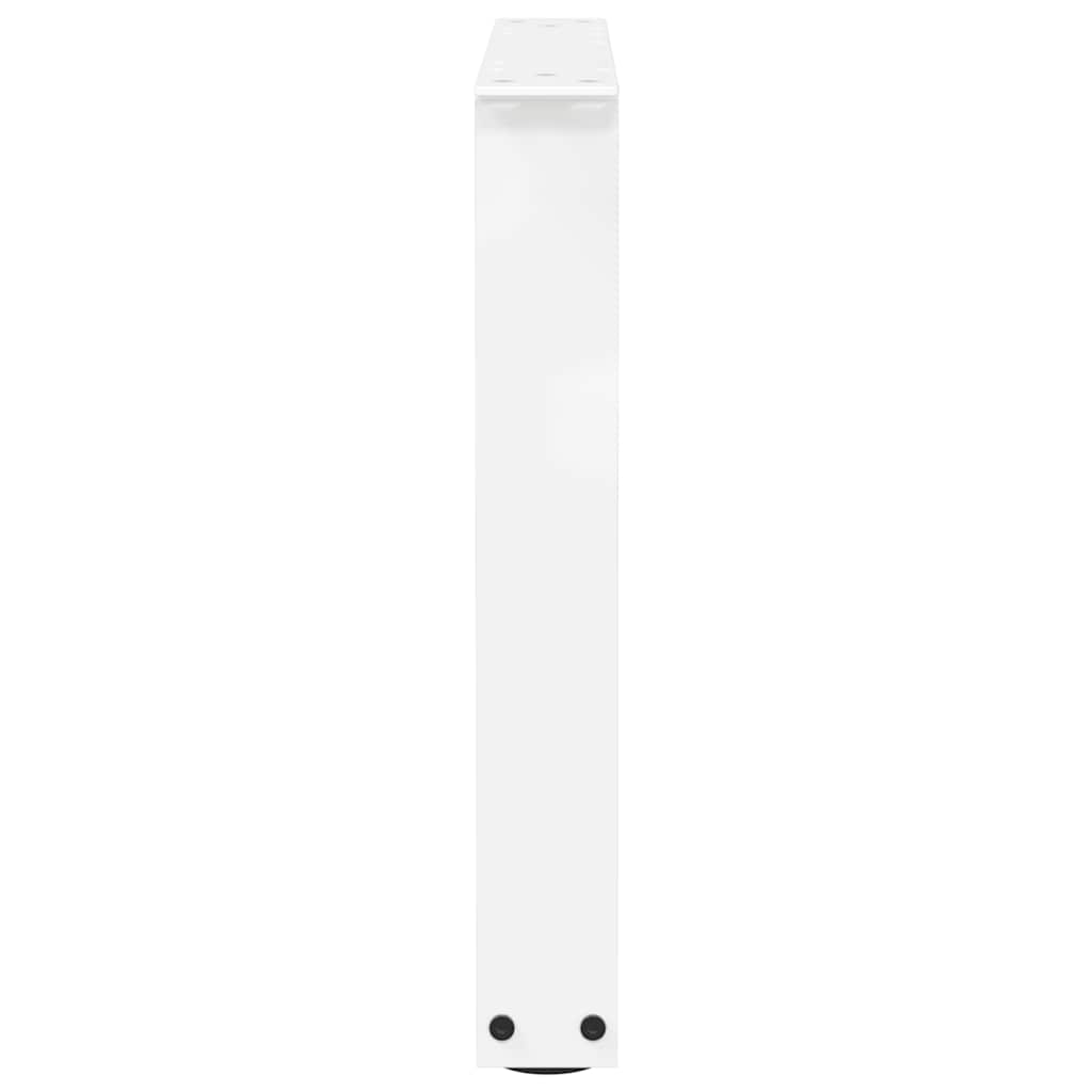 Salongbordben V-formet 2 stk hvit 50x(42-43,3) cm stål